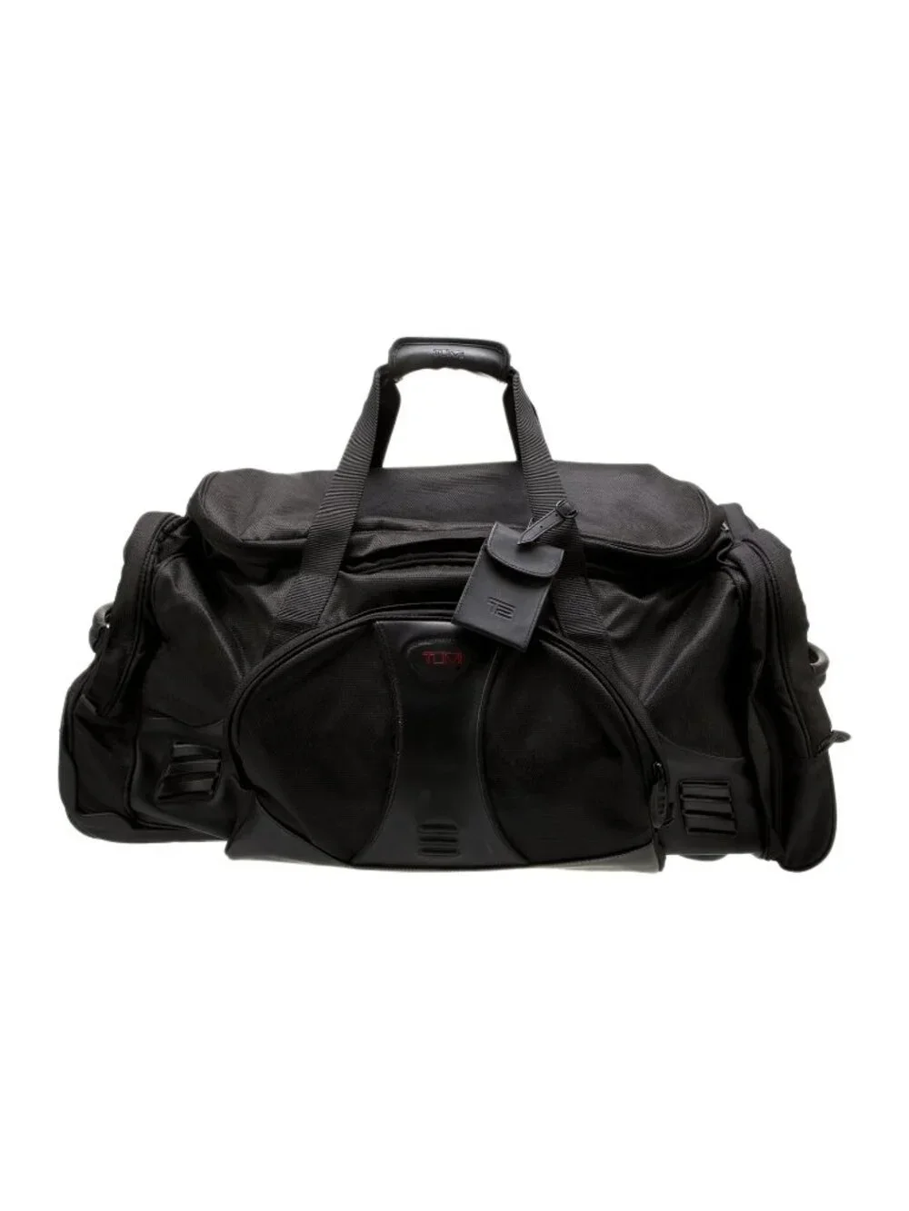 TUMI Leather Trim Canvas Carry-On DUFFLE BAG